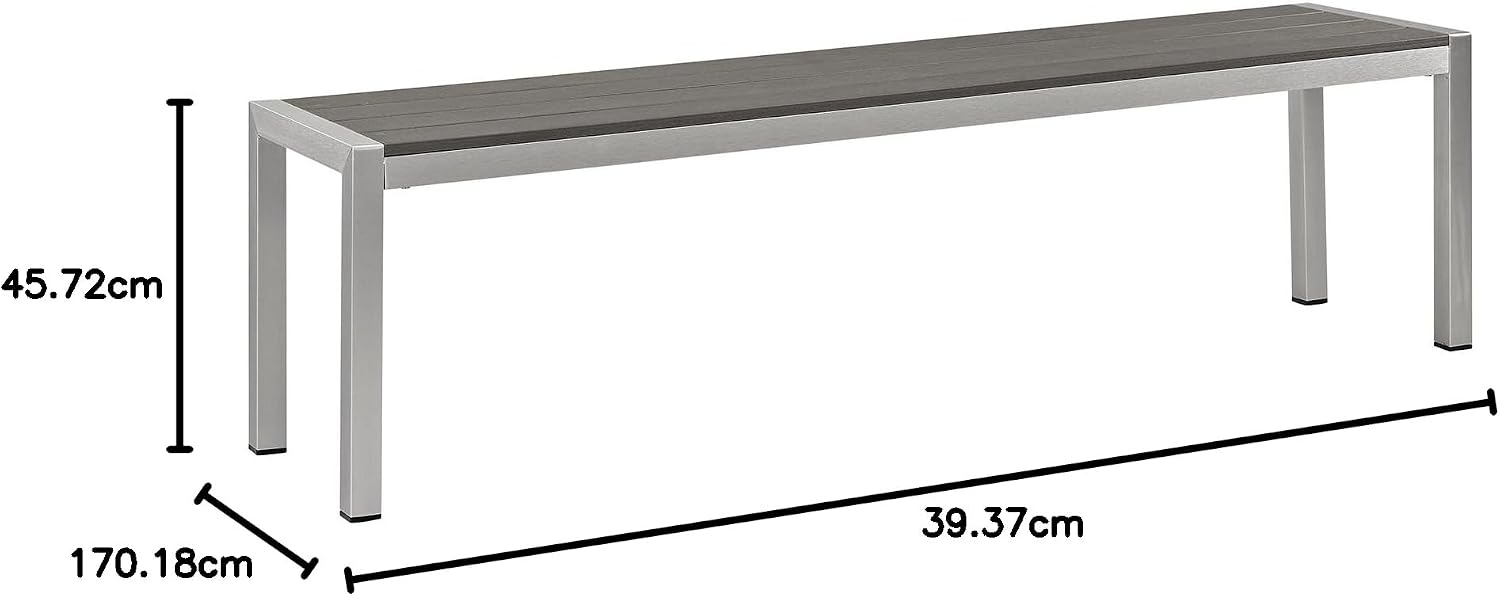 Aluminum Weather‑Resistant Outdoor Patio Bench