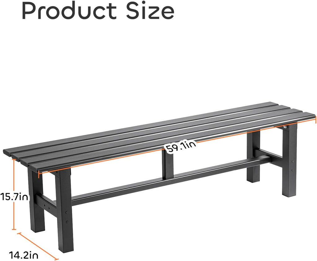 Lightweight Aluminum Outdoor Patio Park Bench