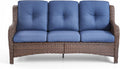Heavy‑Duty Wicker 3‑Seat Outdoor Patio Sofa