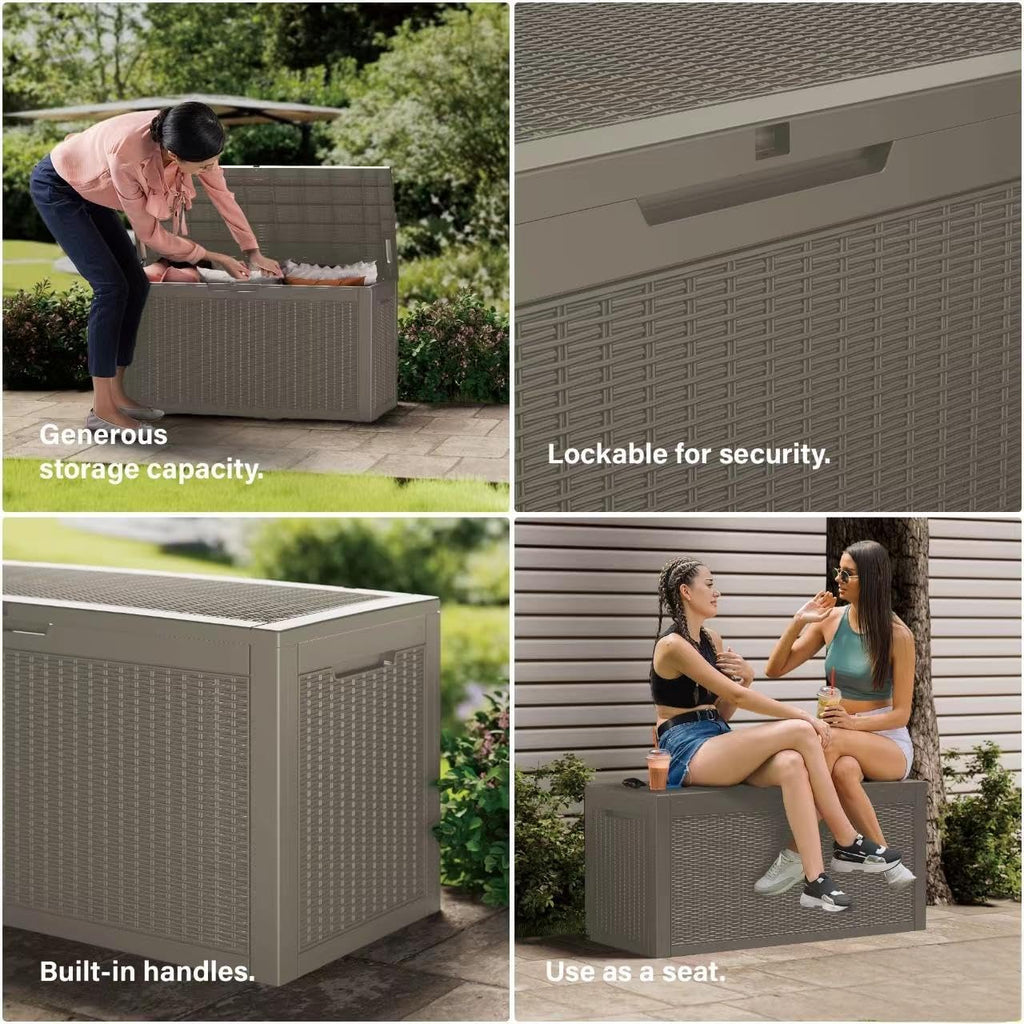 Large Lockable Resin Outdoor Storage Box