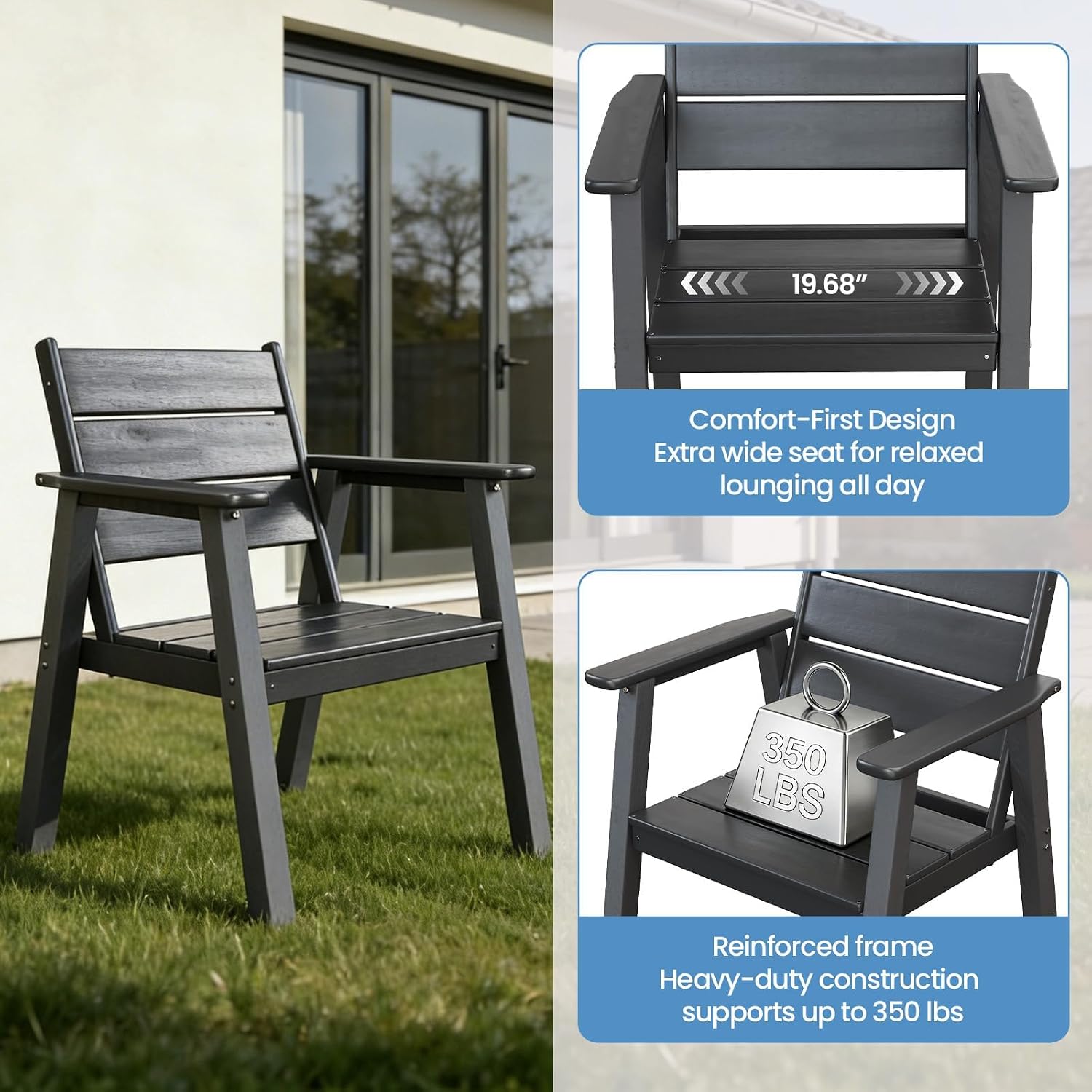 All‑Weather HDPE Outdoor Patio Dining Set