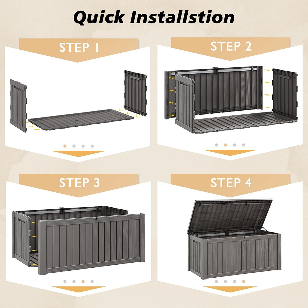 Large Waterproof Outdoor Deck Storage Box