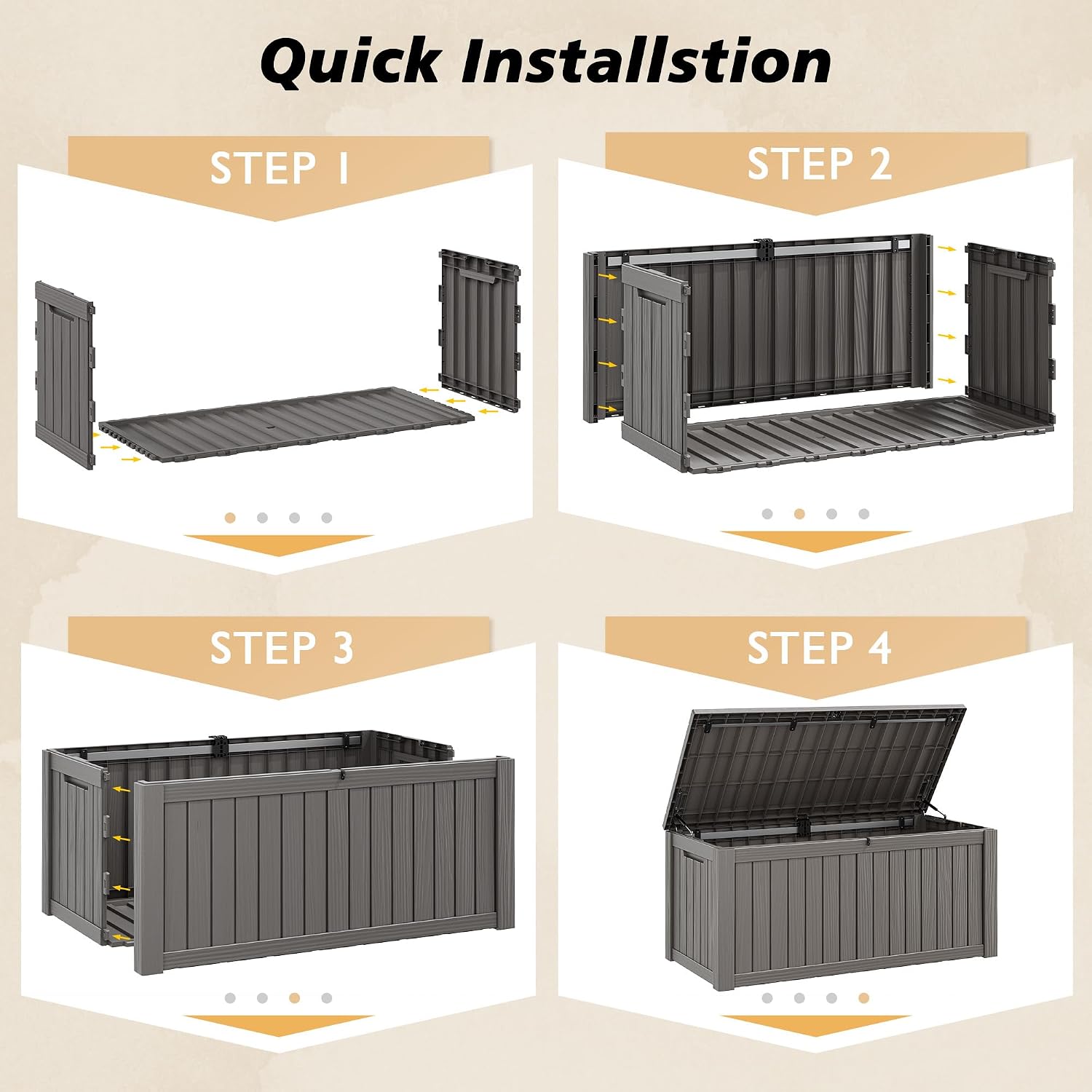 Large Waterproof Outdoor Deck Storage Box