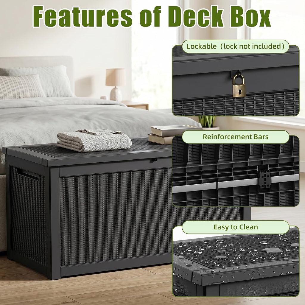Large Lockable Waterproof Outdoor Storage Box