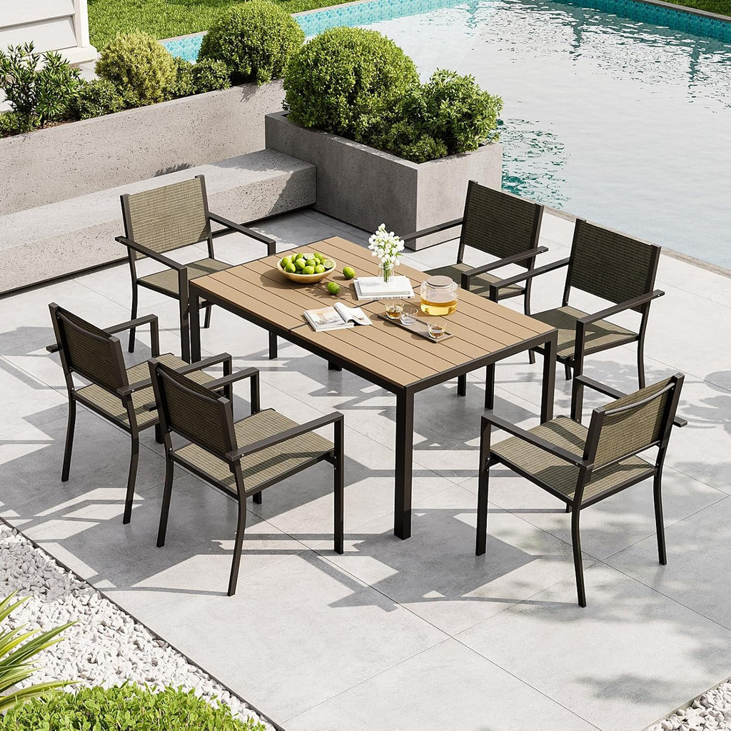 All‑Weather 7‑Piece Patio Dining Furniture Set
