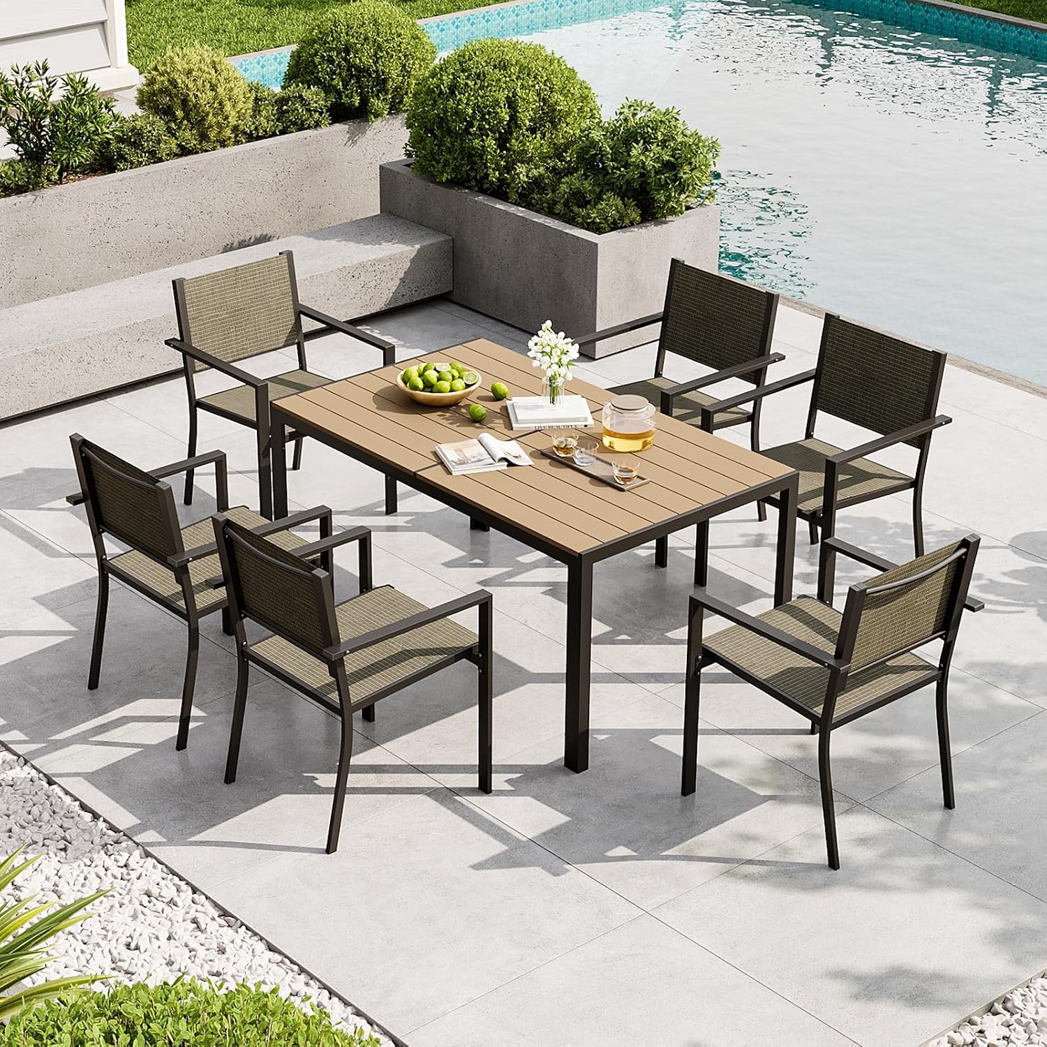 All‑Weather 7‑Piece Patio Dining Furniture Set