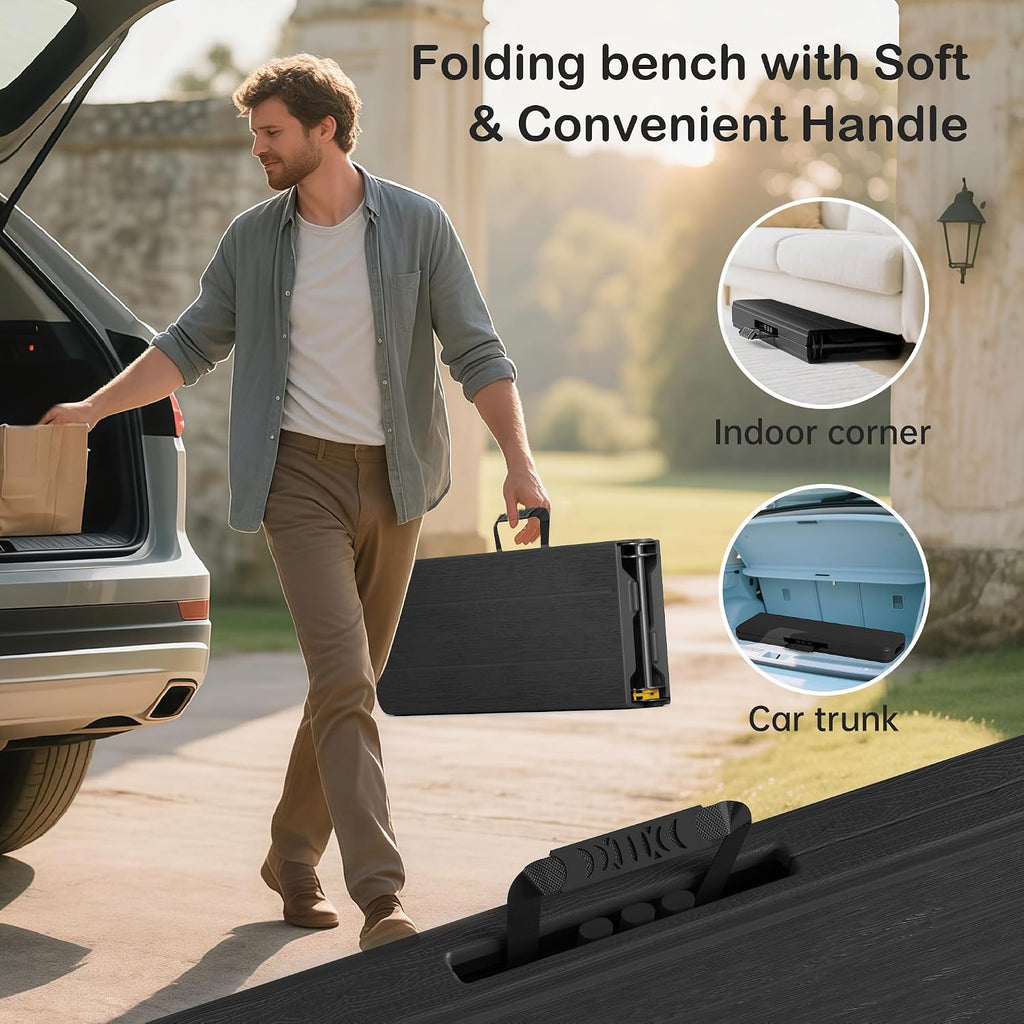Portable Plastic Indoor Outdoor Folding Bench