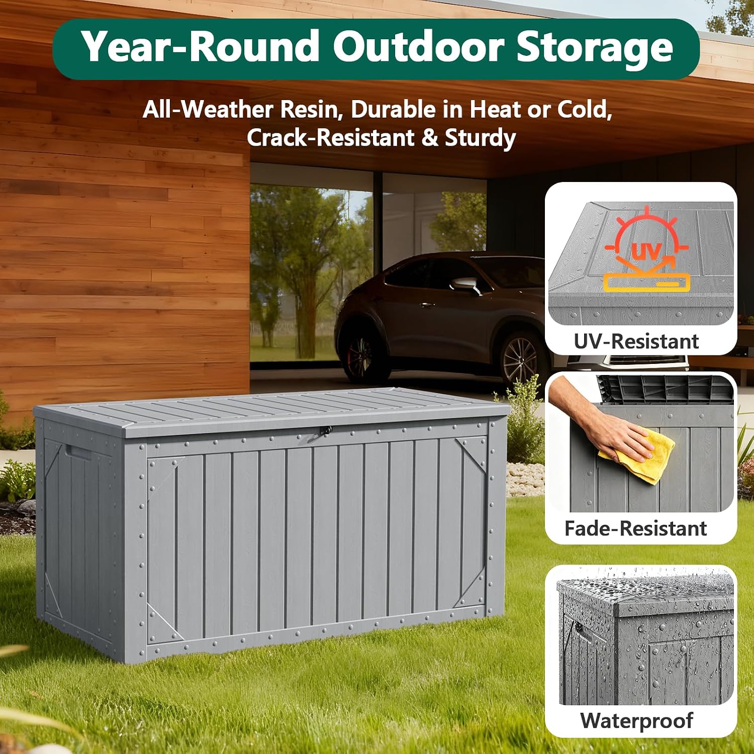 Waterproof Resin Outdoor Storage Deck Box
