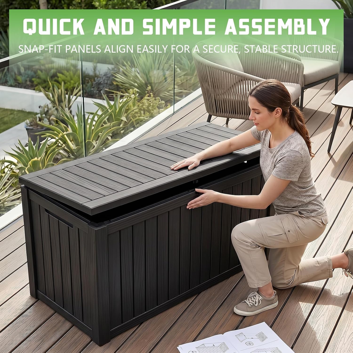 Lockable Waterproof Outdoor Deck Storage Box