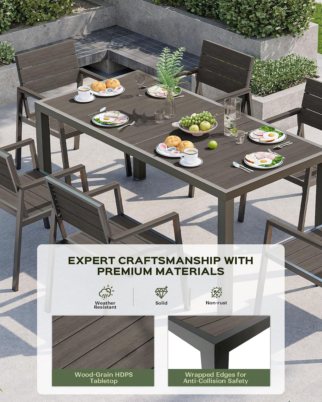 Aluminum 7‑Piece Patio Outdoor Dining Set