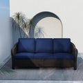 Wicker Outdoor Patio Conversation Sofa Set