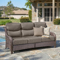 All‑Weather Wicker 3‑Seat Outdoor Patio Sofa