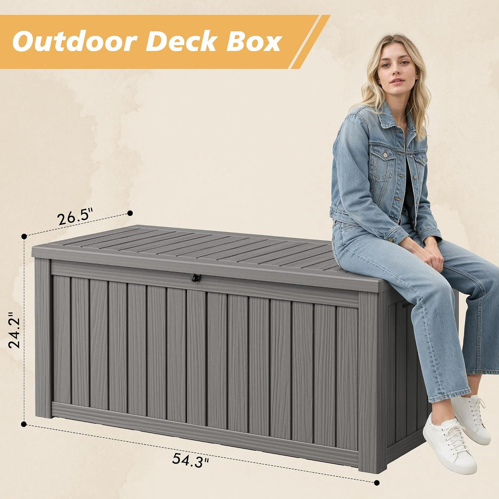 Large Waterproof Outdoor Deck Storage Box