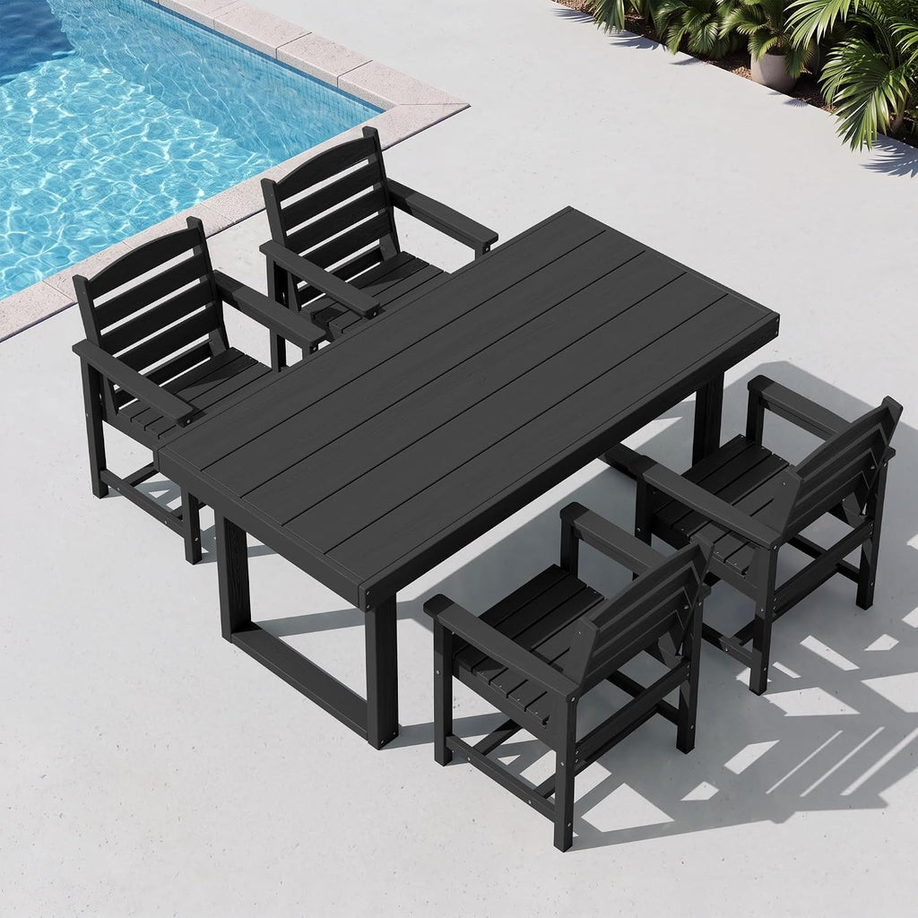 HDPE 4‑Seat Outdoor Patio Dining Set