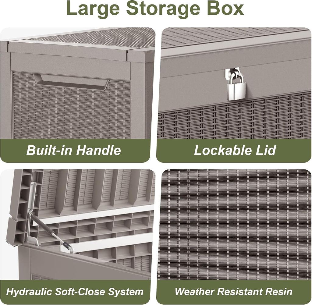 Large Lockable Resin Outdoor Storage Box