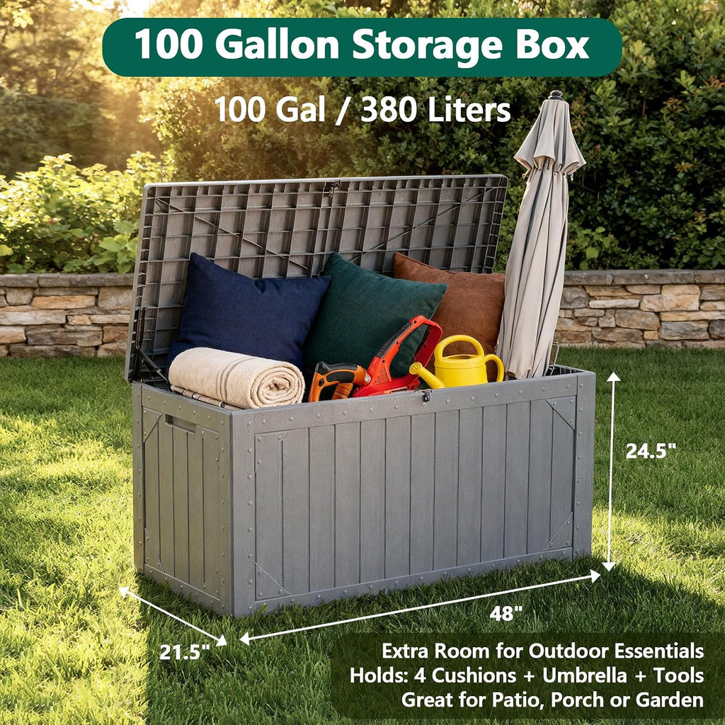Waterproof Resin Outdoor Storage Deck Box