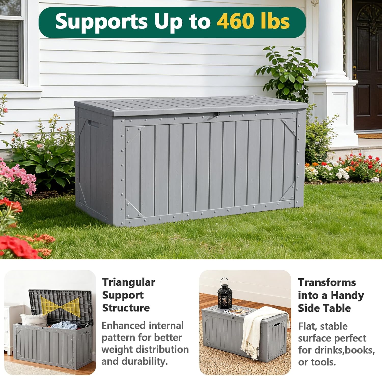 Waterproof Resin Outdoor Storage Deck Box