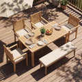 Acacia Wood Outdoor Patio Dining Set
