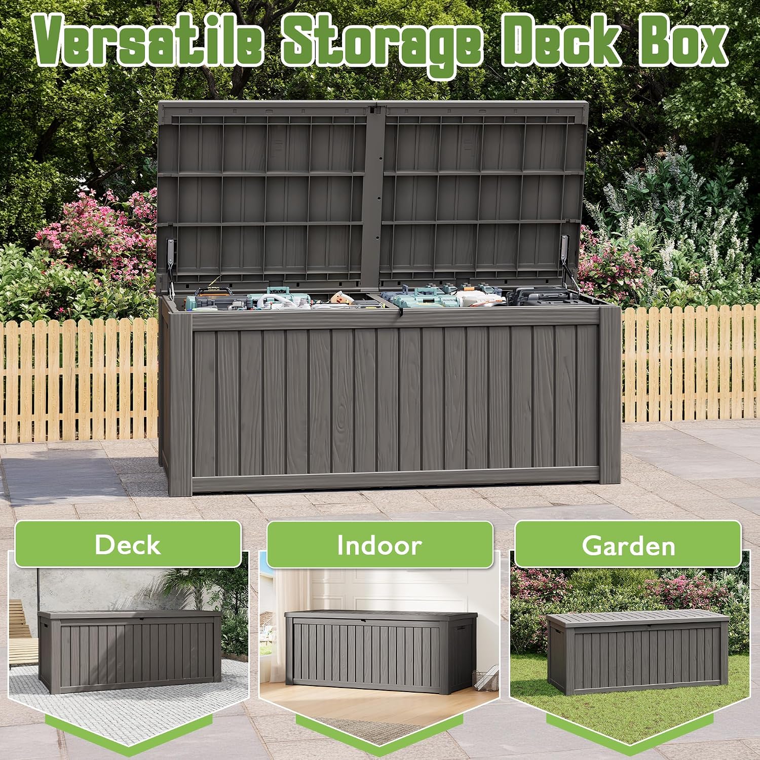 Waterproof Large Outdoor Patio Storage Deck Box