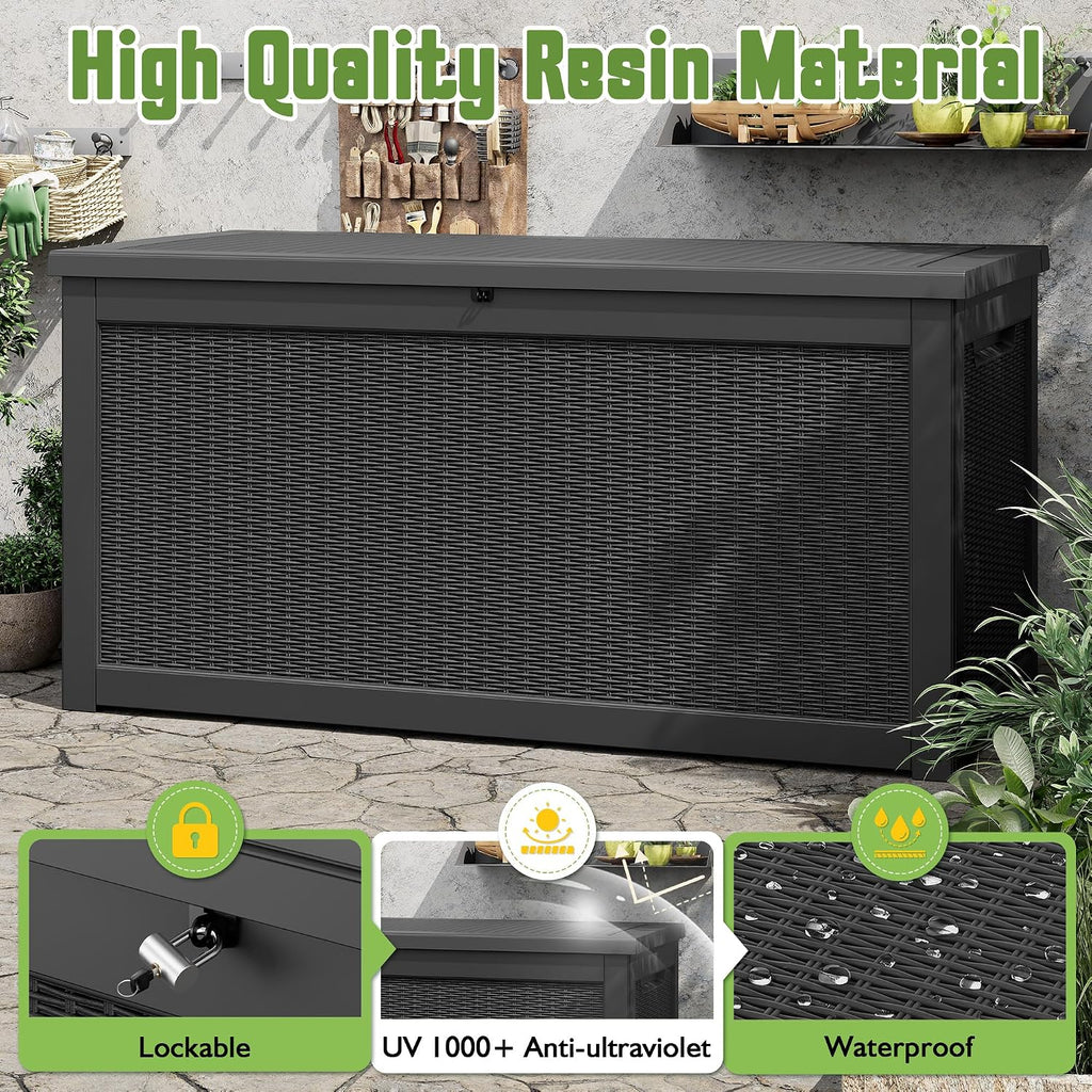 Large Waterproof Resin Outdoor Storage Box