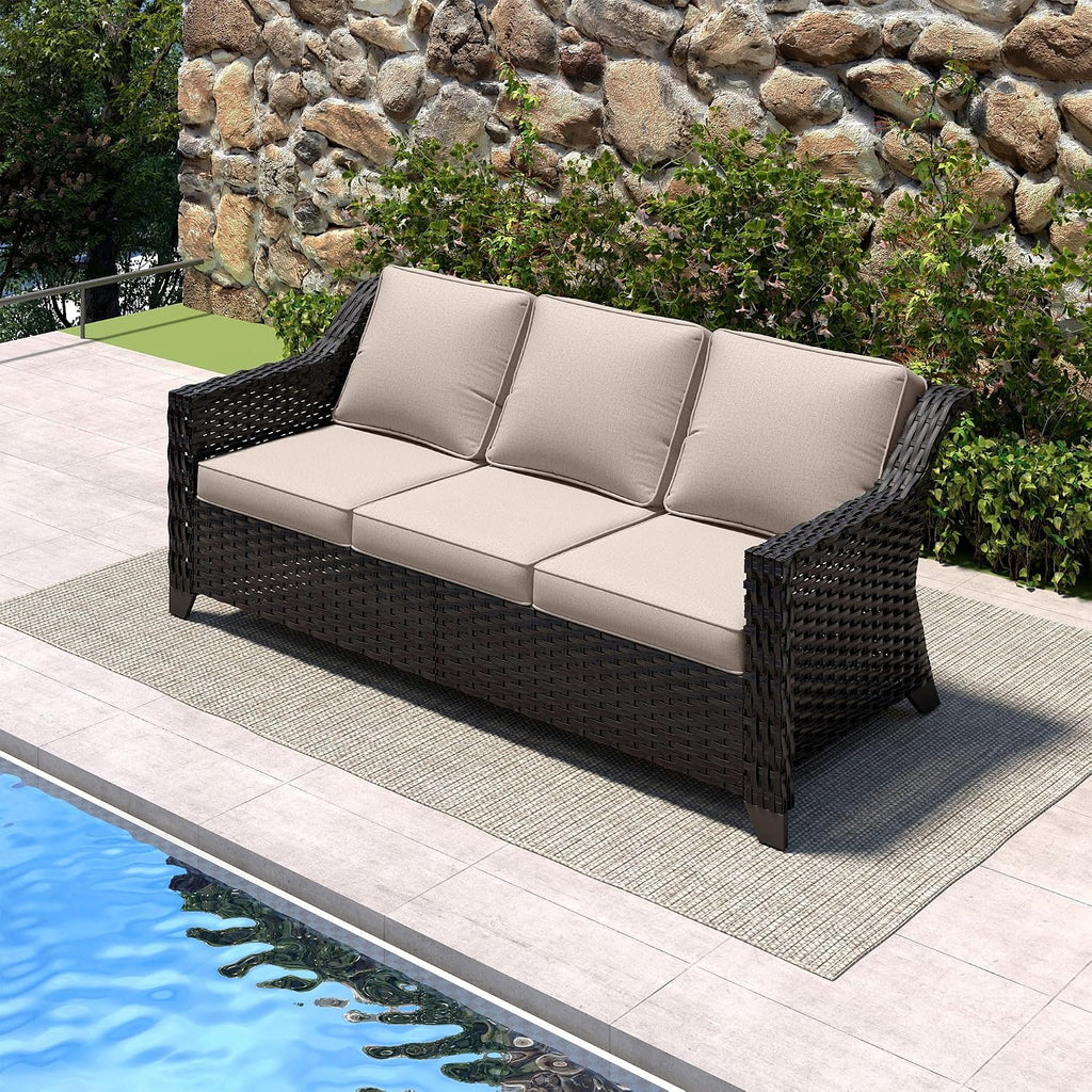 Wicker Outdoor Patio Conversation Sofa Set