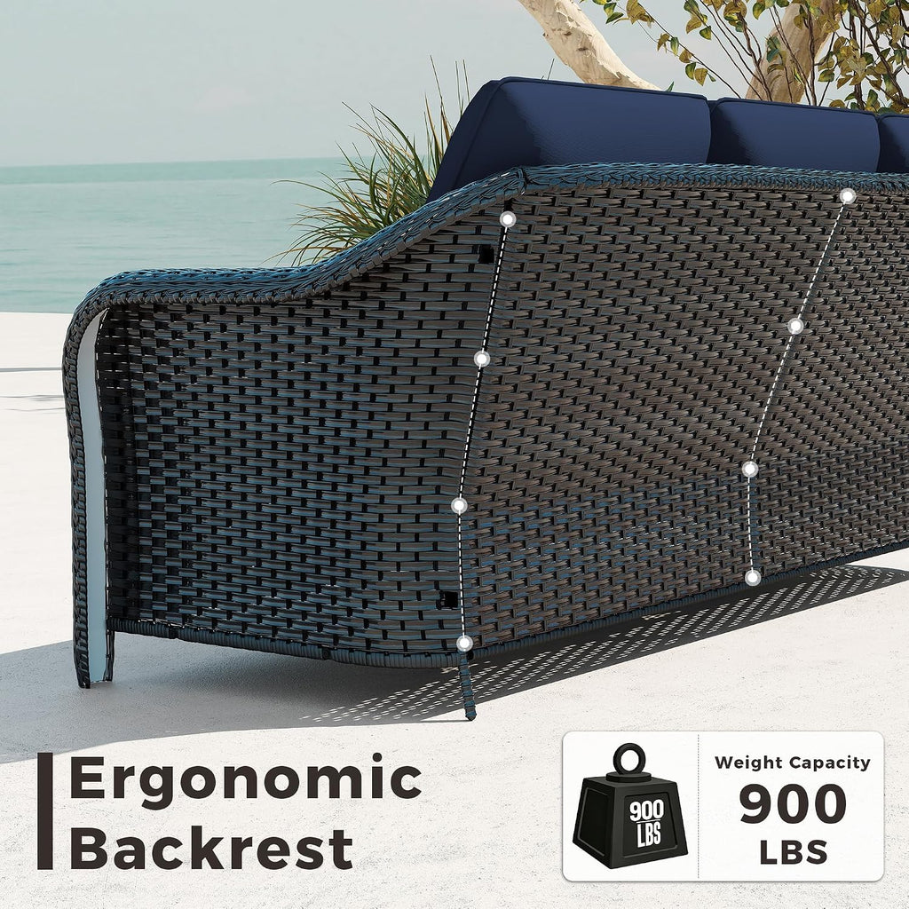 Wicker Outdoor Patio Conversation Sofa Set