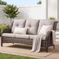 All‑Weather Wicker 3‑Seat Outdoor Patio Sofa