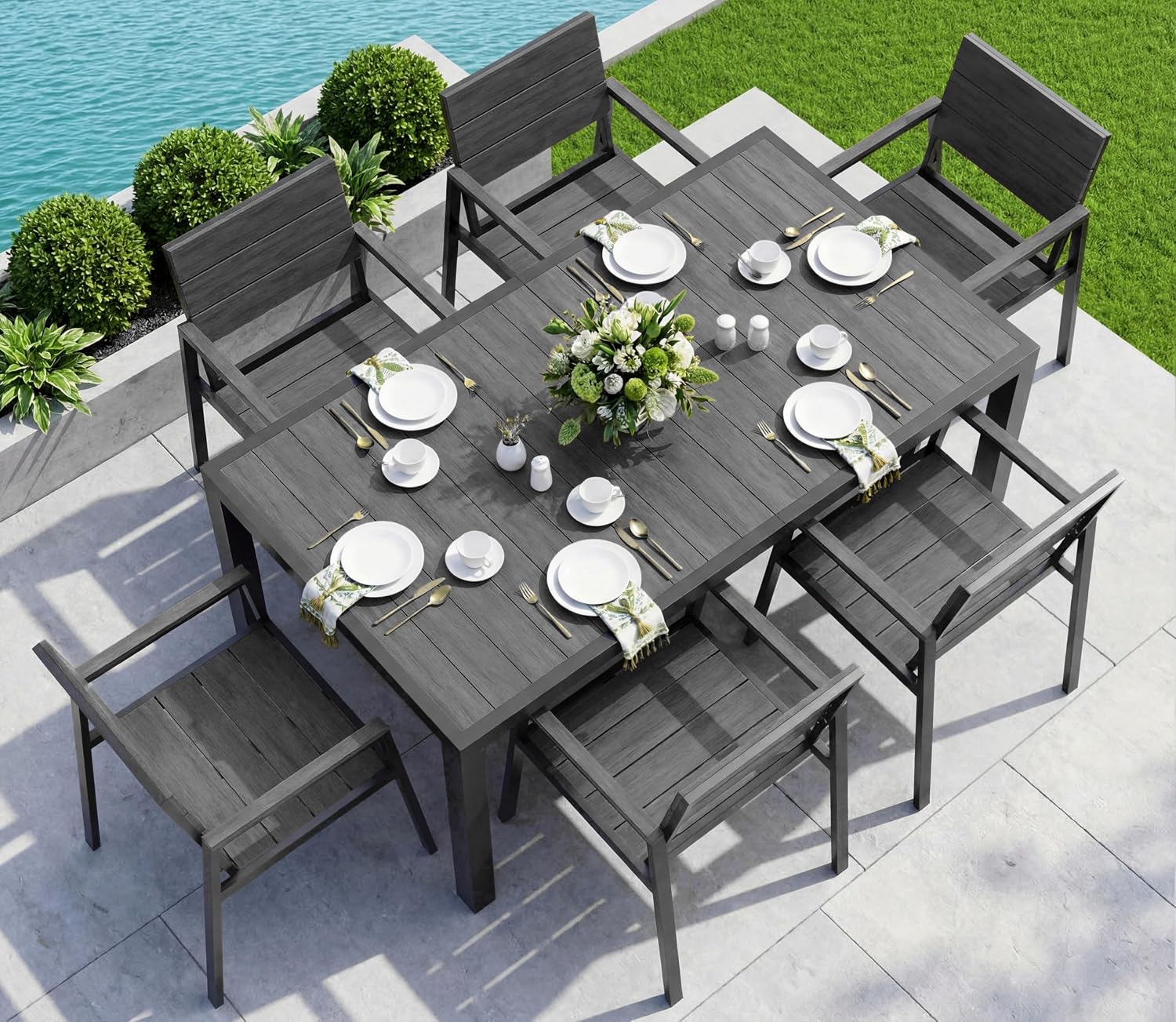 Aluminum 7‑Piece Patio Outdoor Dining Set