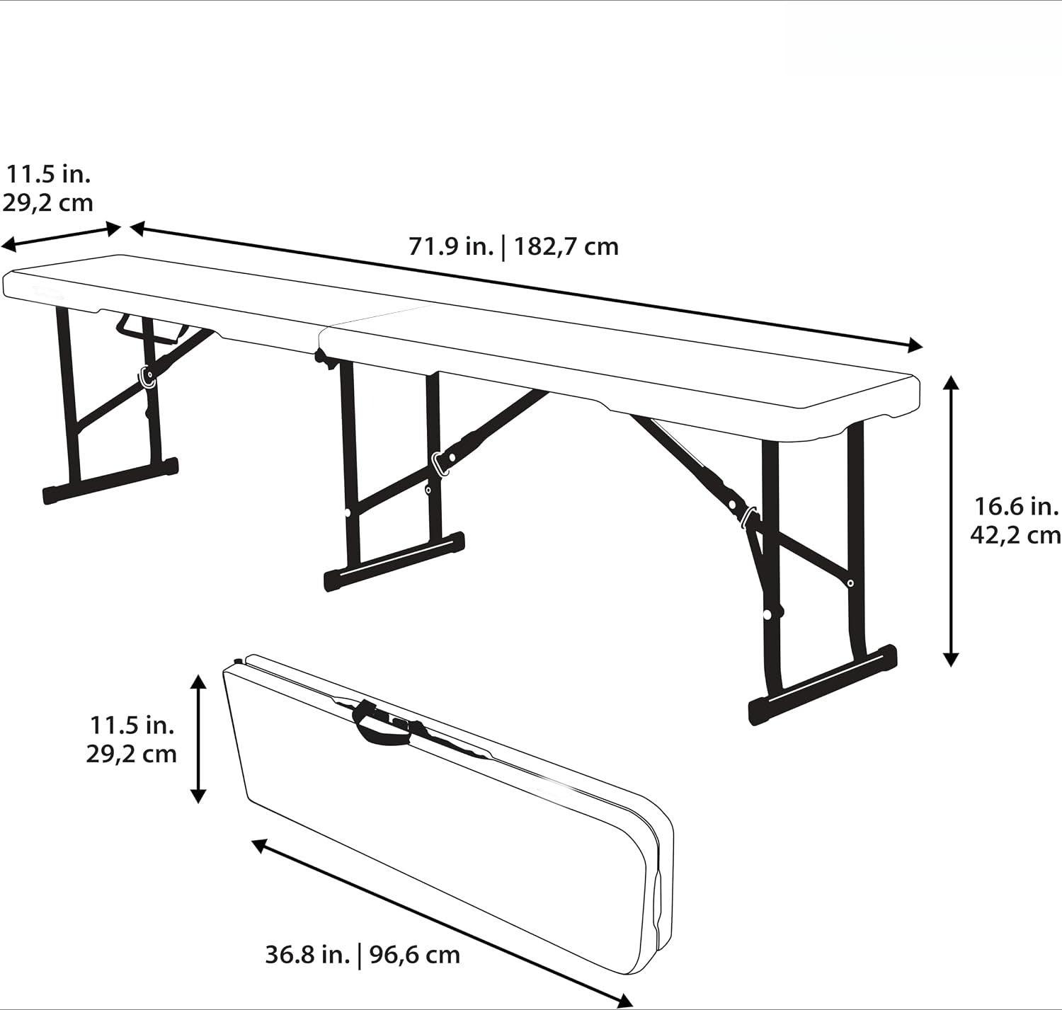 Portable Indoor Outdoor Folding Bench Seat
